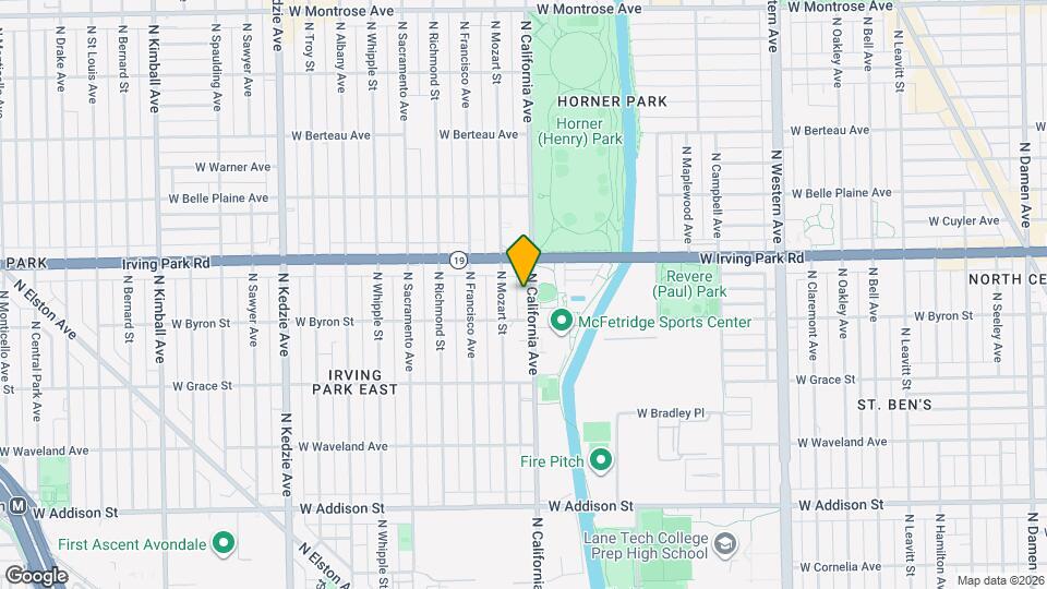 3924 N California Ave Map and Location Details