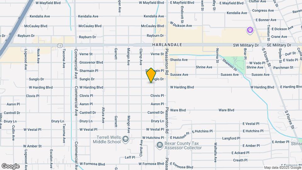 611 W Harding Blvd Map and Location Details