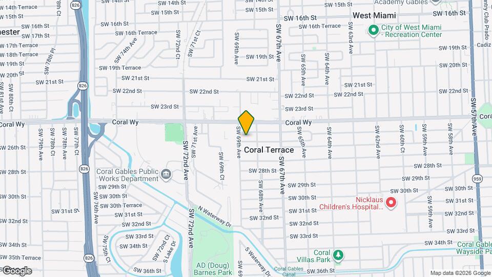 6875 SW 25th Terrace Map and Location Details