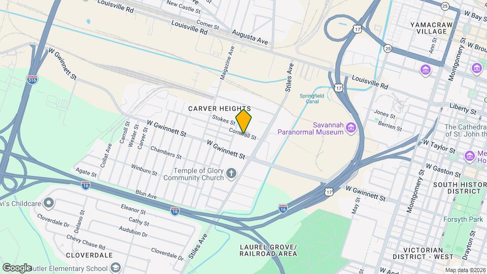 29 Cornwall St Map and Location Details