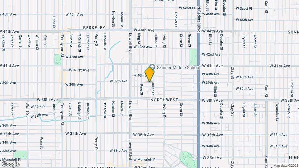 3411-3419 W 39th Ave Map and Location Details