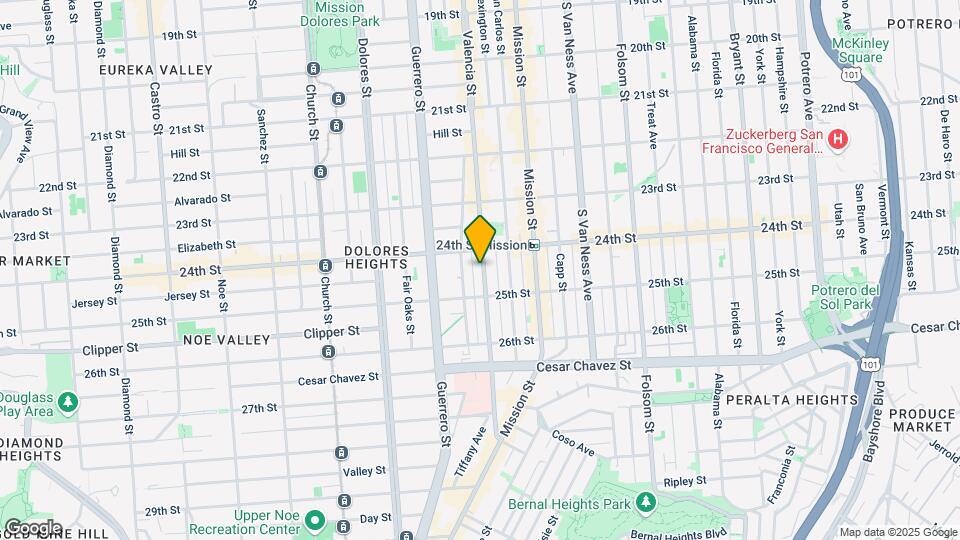 1330 Valencia St Map and Location Details