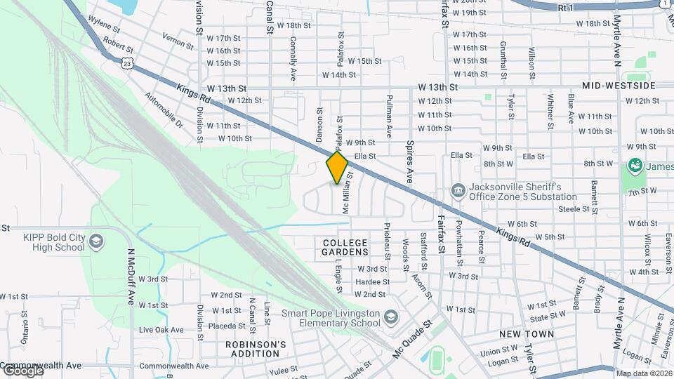 1721 Campus St Map and Location Details