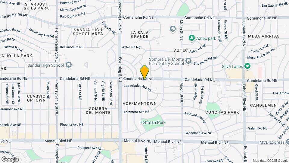 8706 Candelaria Rd NE Mapa y Detalles de la Ubicación