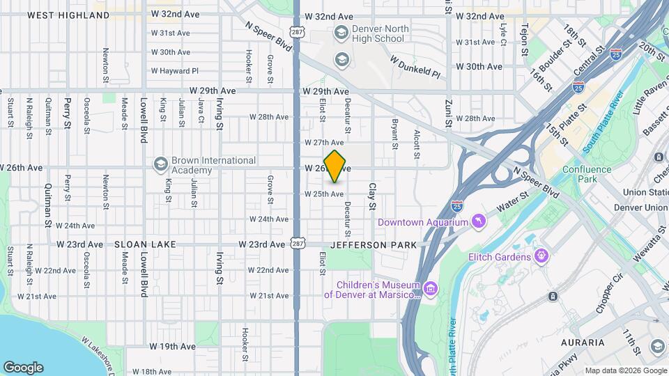 2825 W 25th Ave Mapa y Detalles de la Ubicación