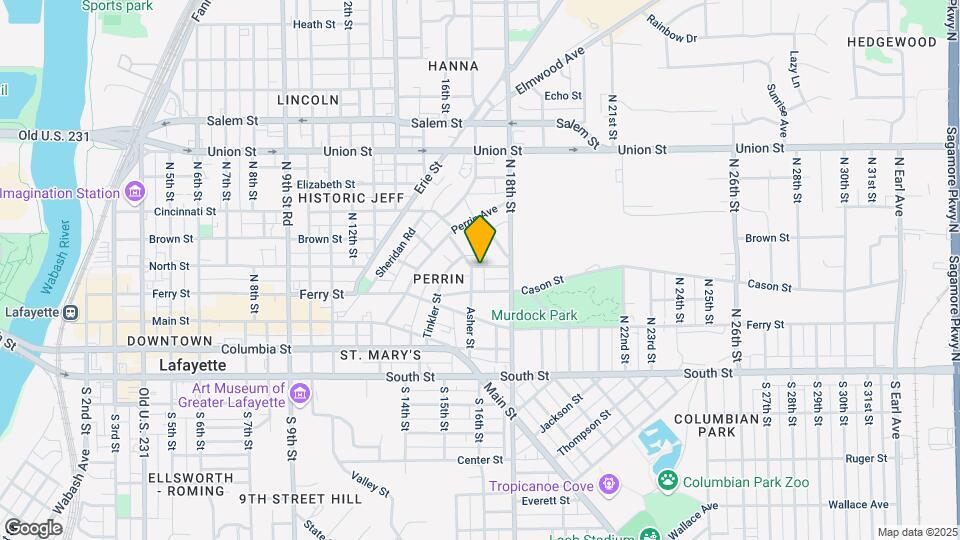 425 Asher St Map and Location Details