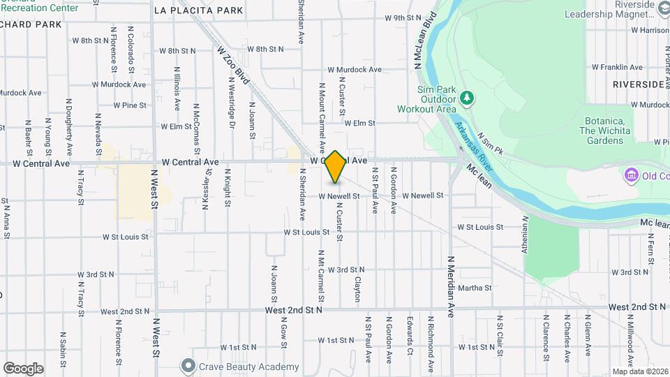 611 N Custer St Map and Location Details