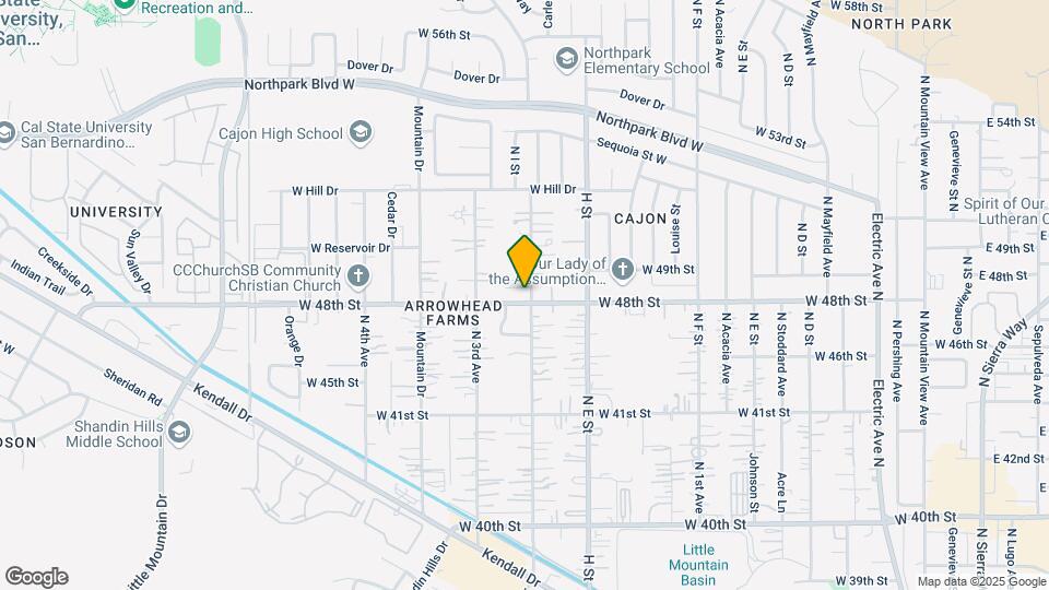 4204 N F St Map and Location Details