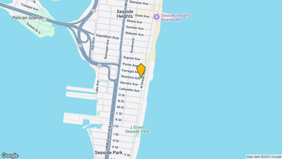 1709 N Ocean Ave Map and Location Details