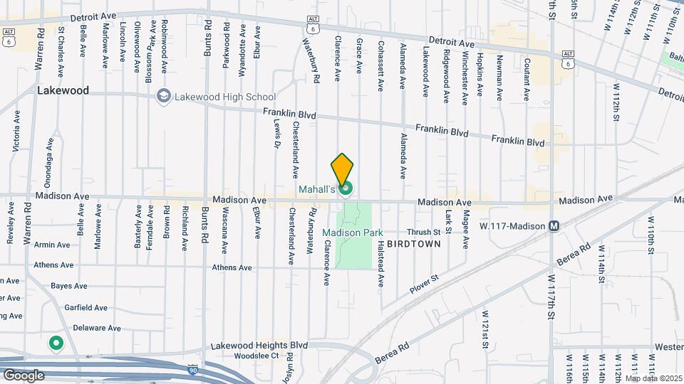 1665 Clarence Ave Map and Location Details