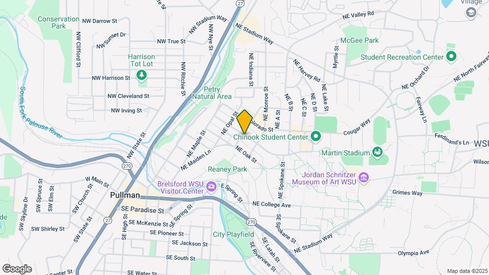 605 NE Campus St Map and Location Details