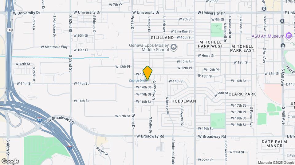 1317 W 13th Pl Map and Location Details