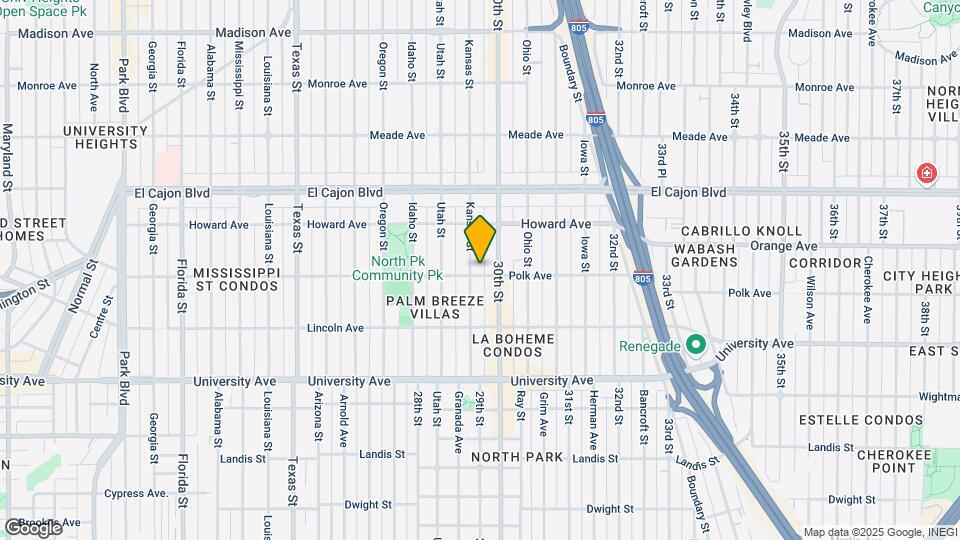 4109 Kansas St Map and Location Details