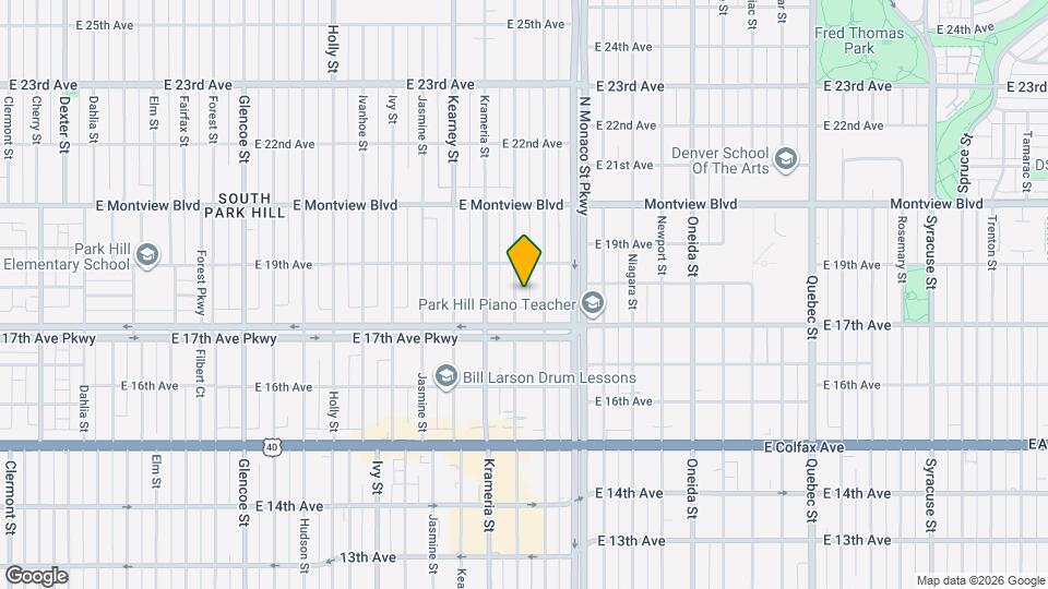 1740 Leyden St Map and Location Details