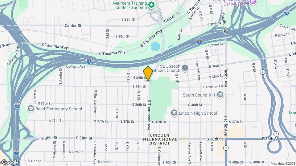 3416 S Thompson Ave Map and Location Details