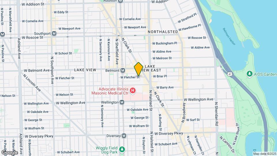 843 W Fletcher St, Unit 2W Map and Location Details