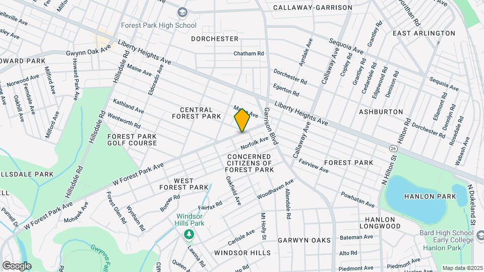 Gwynn Oak Apartments Map and Location Details