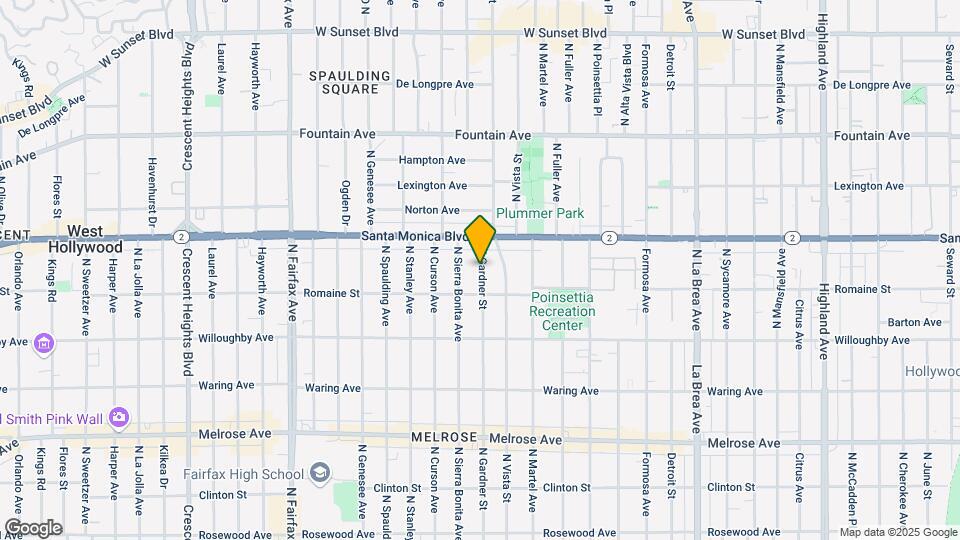 1031 N Gardner St Map and Location Details
