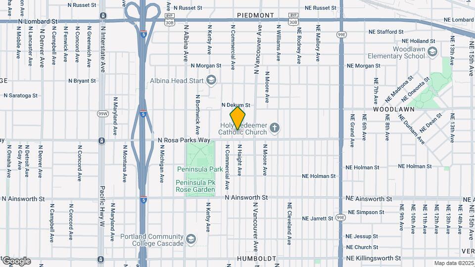 6504 N Commercial Ave Map and Location Details