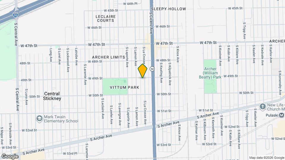 4904 S La Crosse Ave Map and Location Details