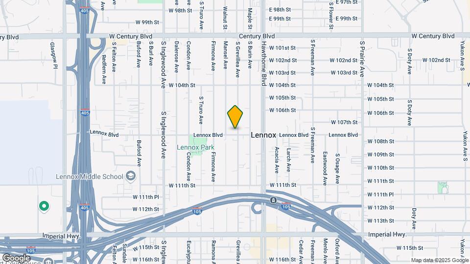 4501 W Lennox Blvd Mapa y Detalles de la Ubicación