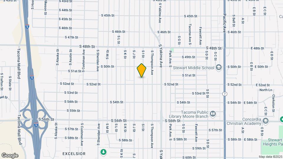 5036 S I St Map and Location Details