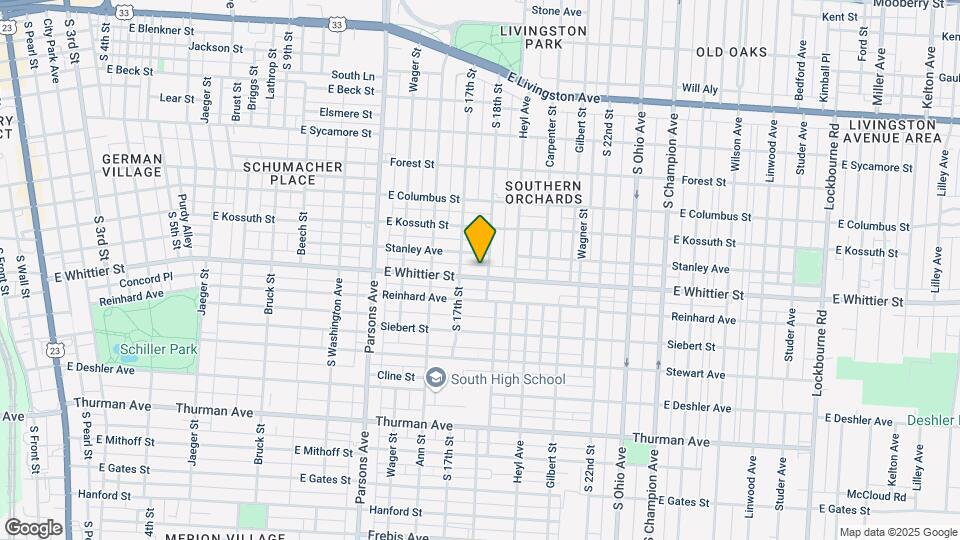 684 E Whittier St Map and Location Details