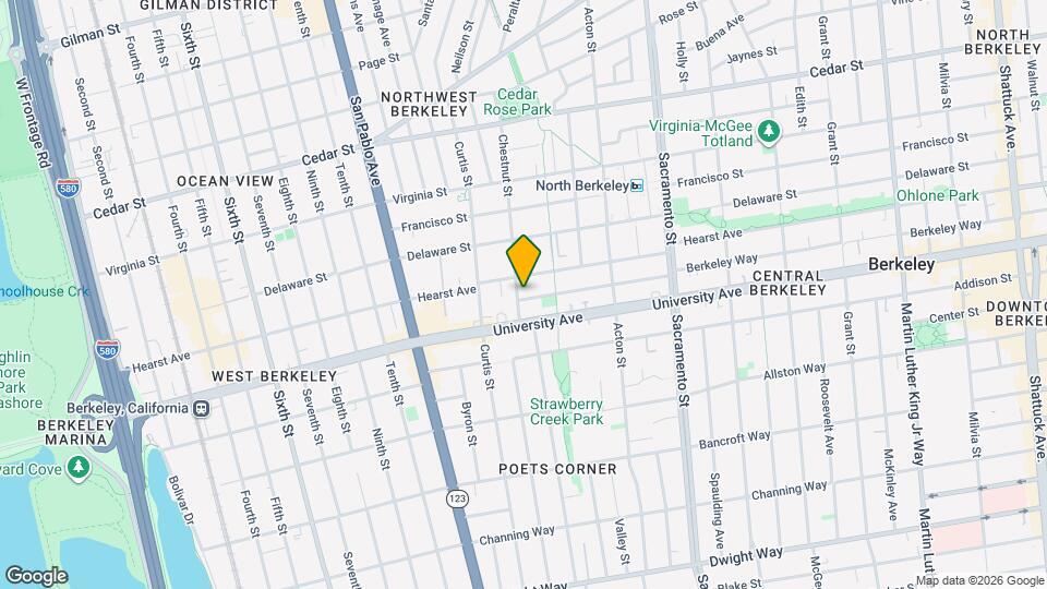 1239 Berkeley Way Mapa y Detalles de la Ubicación