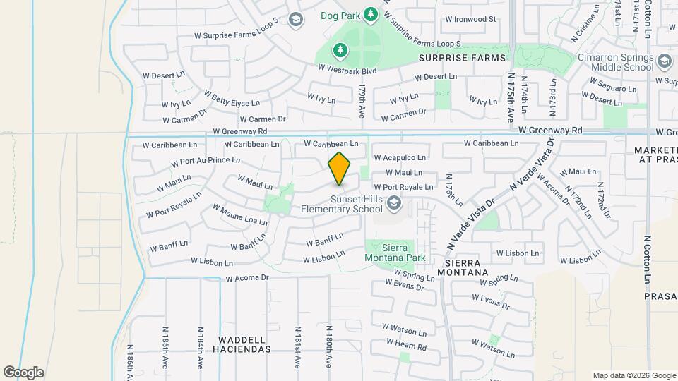 17938 W Port Royale Ln Map and Location Details