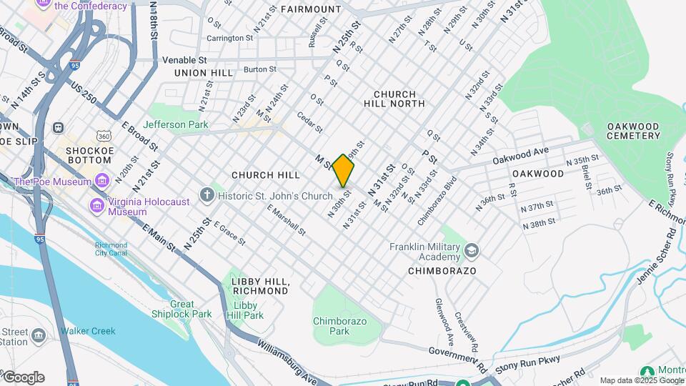 612 N 30th St Map and Location Details