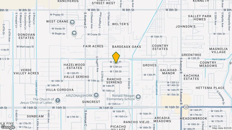 3522 W 12th Ln Map and Location Details