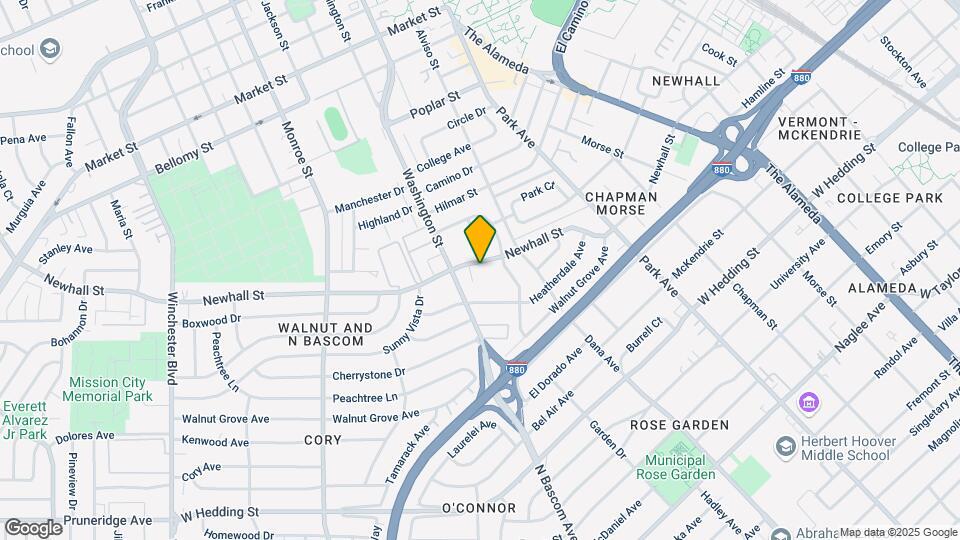 1656 Newhall St Map and Location Details