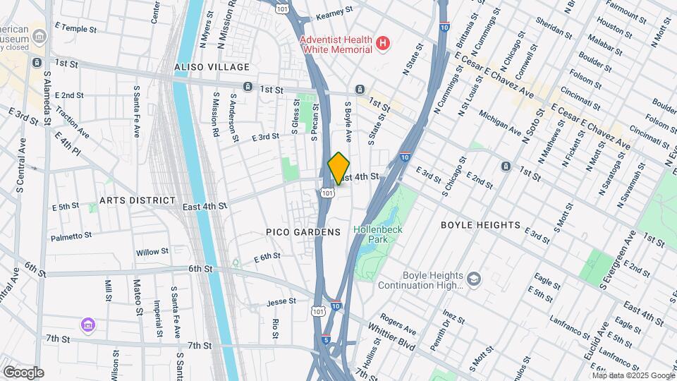 415-421 1/2 S. Boyle Ave. Mapa y Detalles de la Ubicación