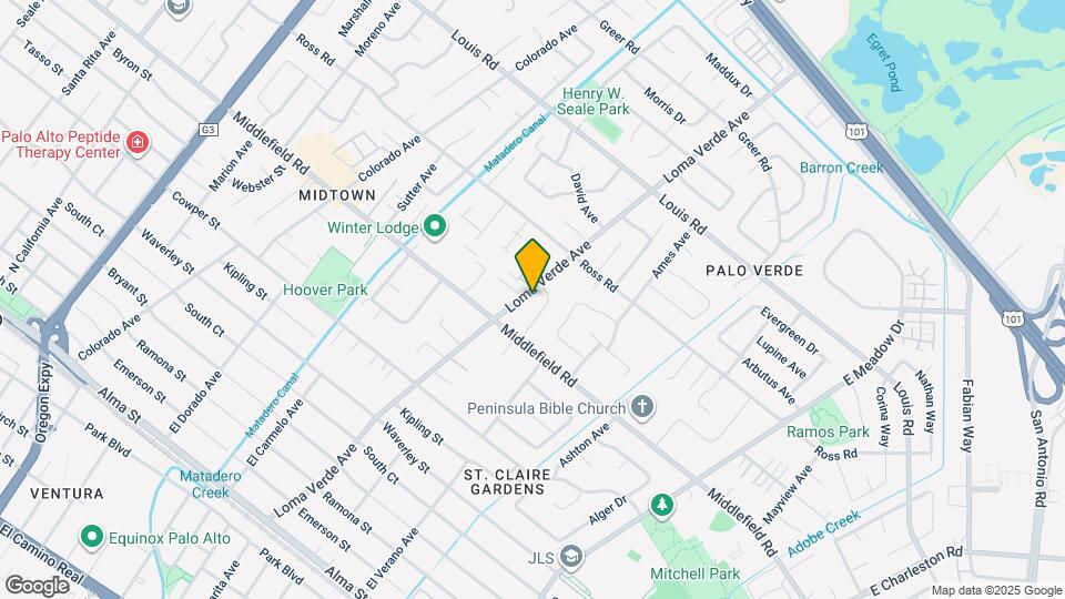 750 Loma Verde Ave Map and Location Details