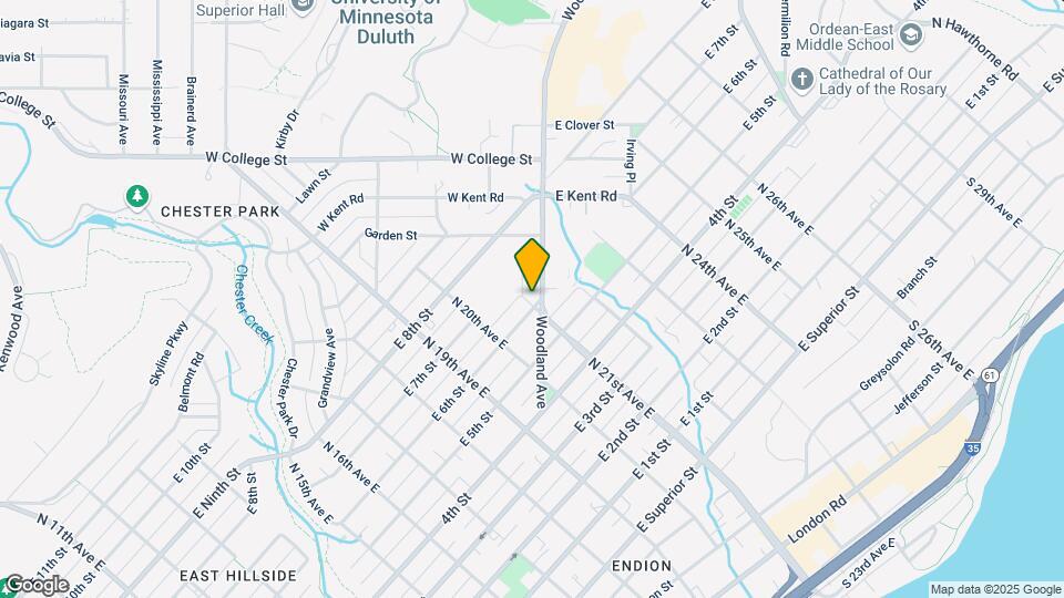 601 Woodland Ave Map and Location Details