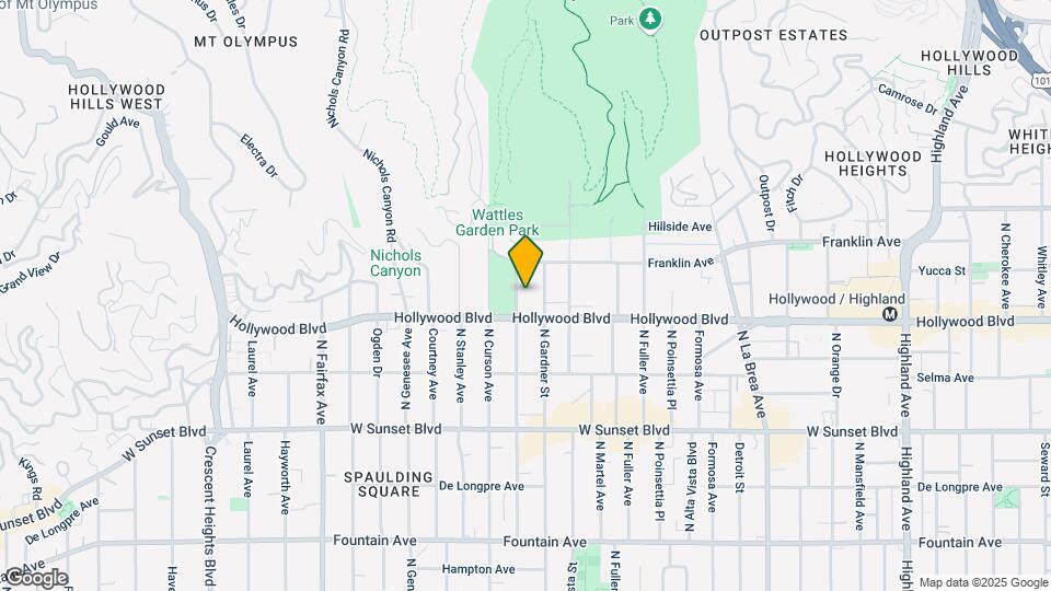 1724 N Sierra Bonita Ave Map and Location Details