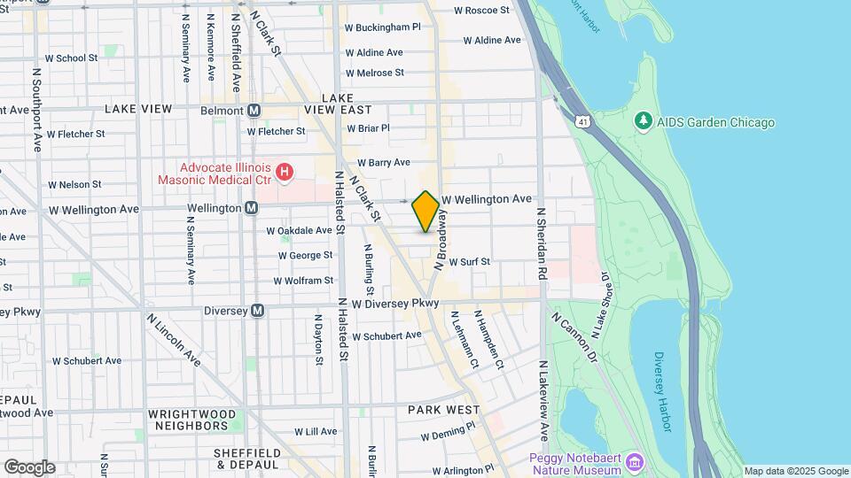 616 W Surf St Map and Location Details