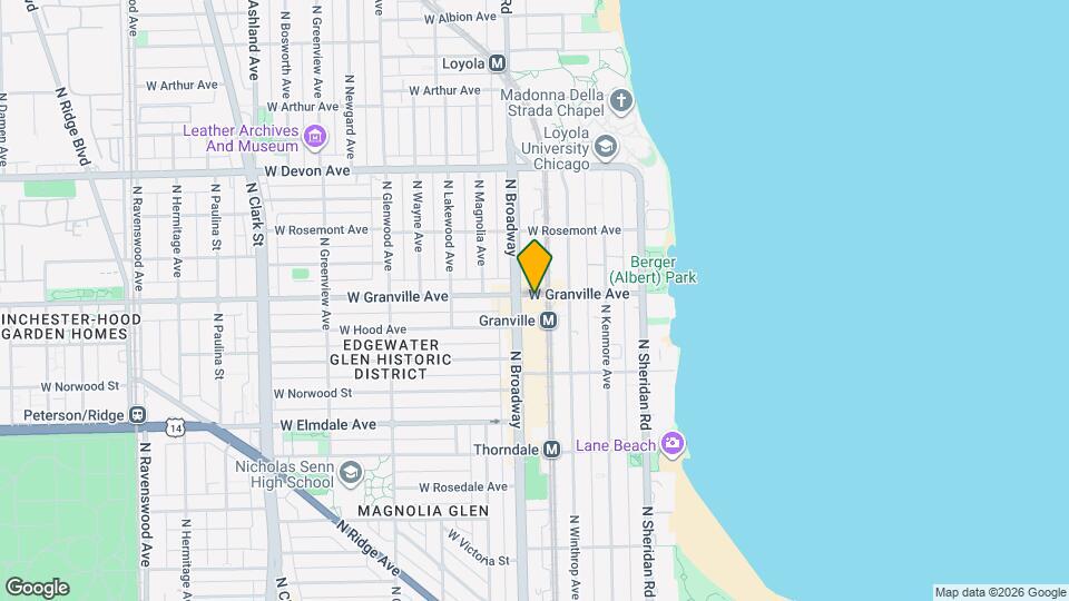 1133 W Granville Ave, Unit 17 Mapa y Detalles de la Ubicación