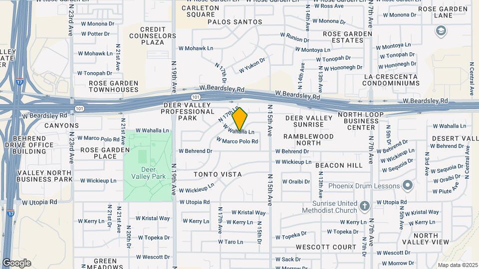 1615 W Taro Ln Map and Location Details