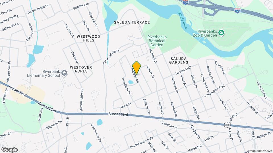 1108 Rutland Ave Map and Location Details