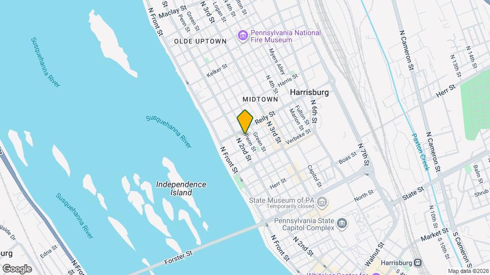 1420 Penn St Mapa y Detalles de la Ubicación