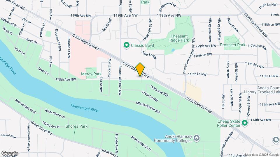 3672 Coon Rapids Blvd NW Mapa y Detalles de la Ubicación