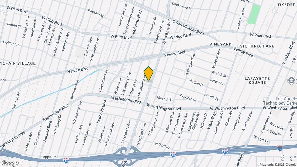 1757 1/2 S La Brea Ave Mapa y Detalles de la Ubicación