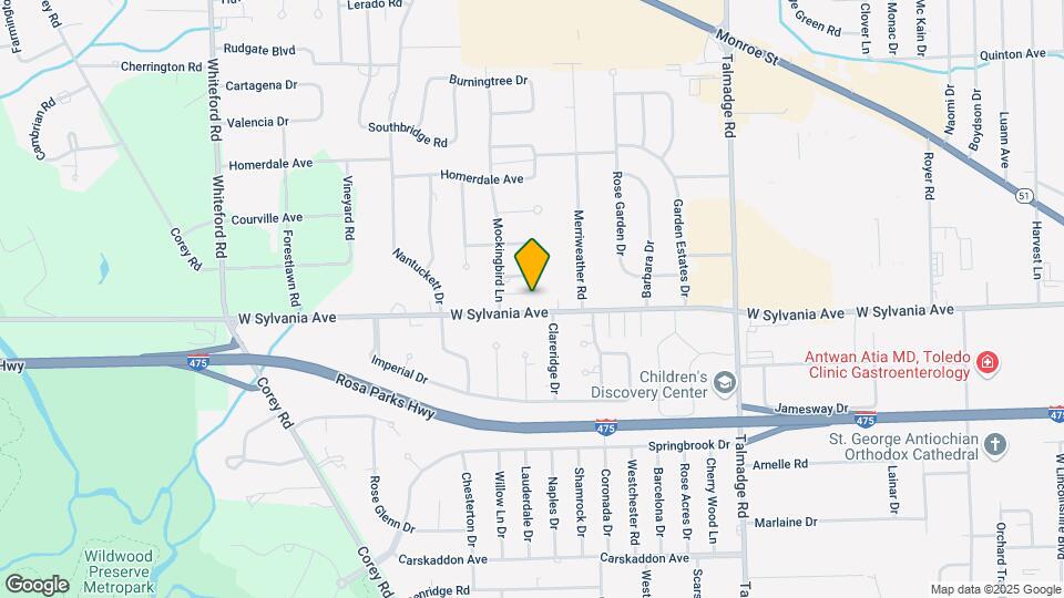 4610 W Sylvania Ave Mapa y Detalles de la Ubicación