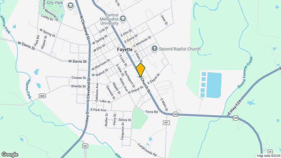 406 S Church St Mapa y Detalles de la Ubicación