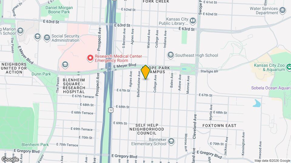 6629 Walrond Ave Map and Location Details
