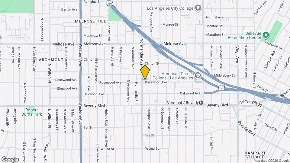 4369 Rosewood Ave Map and Location Details