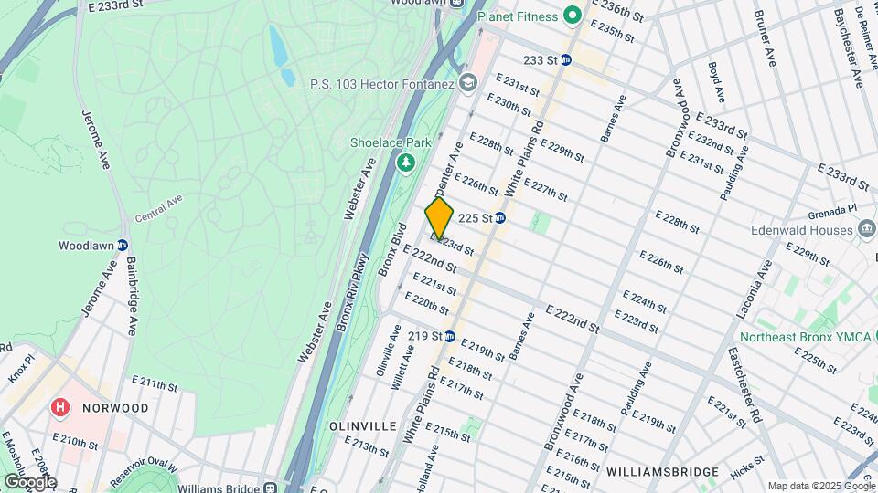642 E 223rd St Map and Location Details