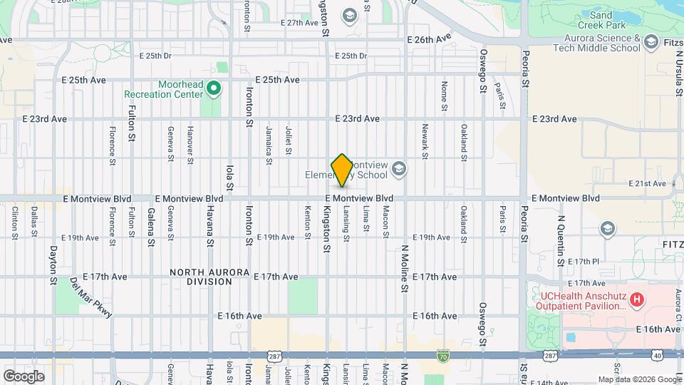 11111 E Montview Blvd Mapa y Detalles de la Ubicación