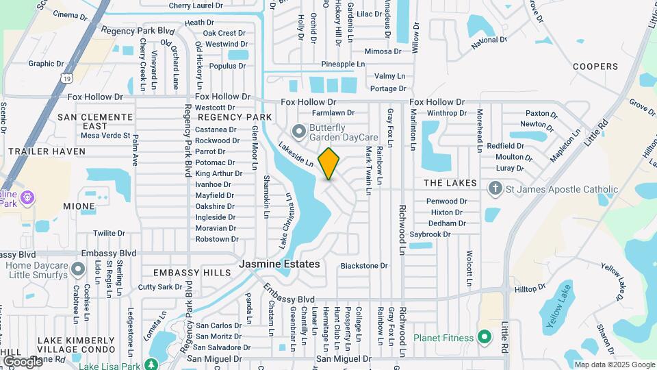9633 Lakeside Ln Map and Location Details